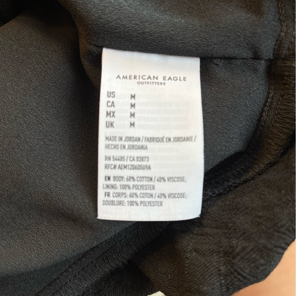 American Eagle women medium black faux wrap sundress - Picture 9 of 12